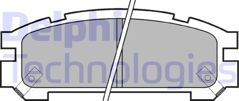 Тормозные колодки Delphi (Low-Metallic). Артикул LP814