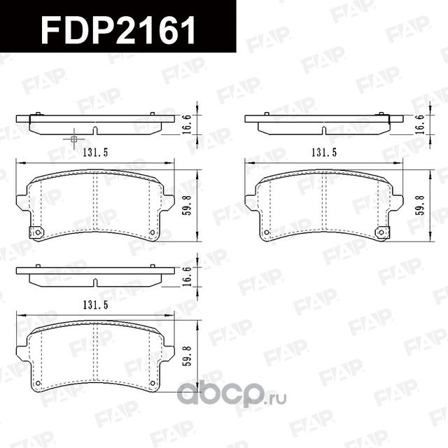 FAP Колодки тормозные дисковые FDP2161. Артикул FDP2161