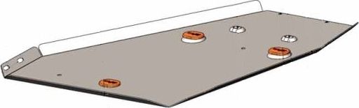 Защита алюминиевая Alfeco для топливного бака и редуктора Geely Tugella 2019-2026. Артикул ALF.08.25al