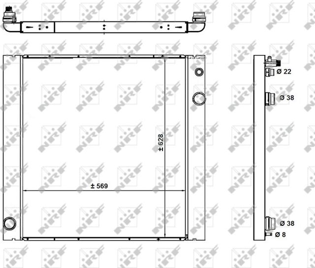Радиатор охлаждения двигателя NRF для Land Rover Range Rover III 2009-2012. Артикул 59182