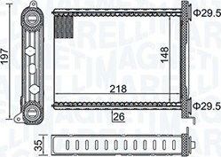 Радиатор отопителя (печки) Magneti Marelli. Артикул 350218464000