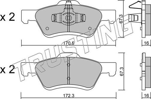 Тормозные колодки Trusting. Артикул 923.0