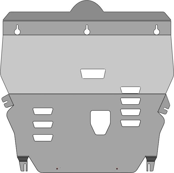 Защита алюминиевая АВС-Дизайн для картера и КПП Hyundai Santa Fe V 2024-2026. Артикул 10.32ABC