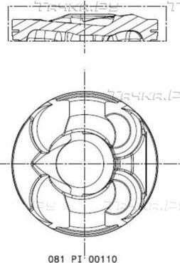 Поршень Mahle для Peugeot 3008 I 2009-2016. Артикул 081 PI 00110 000