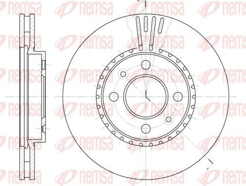Тормозной диск Remsa передний для Saab 9000 I 1984-1998. Артикул 6302.10