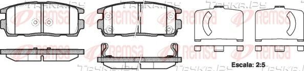 Тормозные колодки Remsa задние для Opel Antara I 2006-2017. Артикул 1260.12