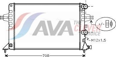 Радиатор охлаждения двигателя AVA для Opel Astra G 2000-2009. Артикул OLA2444