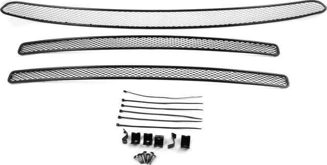 Сетка внешняя Arbori на бампер, черная 15мм (3шт.) для Toyota RAV4 IV (без камеры) 2015-2019. Артикул 01-521815-151