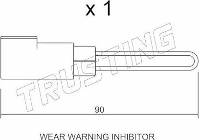 Датчик износа тормозных колодок  Trusting. Артикул SU.258