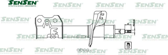 АМОРТ. ПЕРЕД. ЛЕВ. HONDA CR-V III (RE) CR-V MK III (RE) 2.0-2.4(2.4)/Б (Sensen). Артикул 42141394