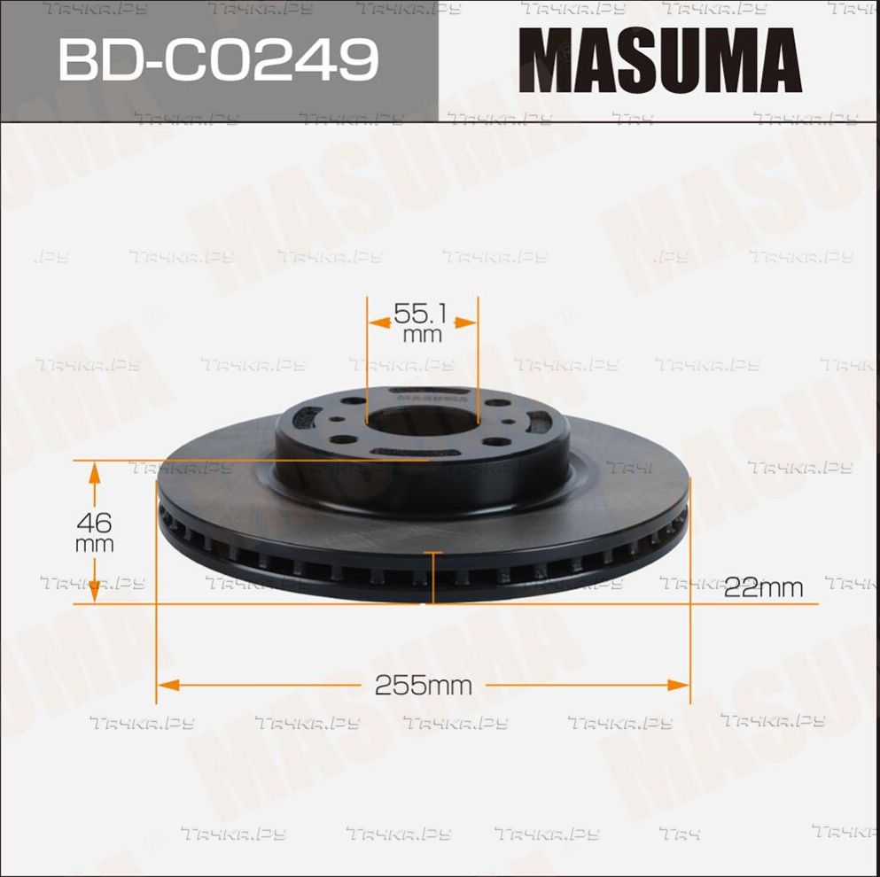 Диск тормозной MASUMA, front LIFAN X50. Артикул BDC0249