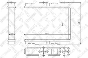 Радиатор отопителя (печки) Stellox для Nissan Patrol Y61 1997-2026. Артикул 10-35094-SX