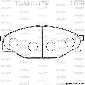 Тормозные колодки Advics передние для Porsche 944 1981-1990. Артикул A1N049