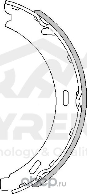 Барабанные тормозные колодки (Tyren). Артикул TYR1412381