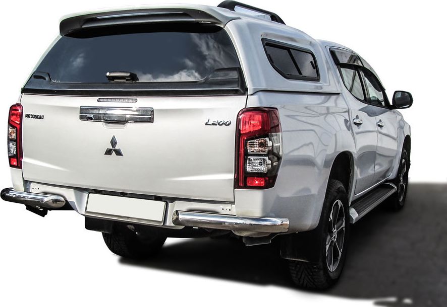 Защита Slitkoff заднего бампера d76 уголки без бампера для Mitsubishi L200 V рестайлинг 2018-2026. Артикул ML18-016