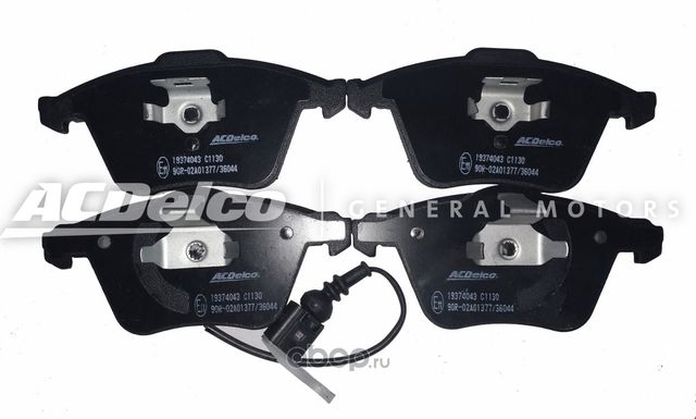 Тормозные колодки ACDelco передние для Audi A3 II (8P) 2003-2009. Артикул 19374043