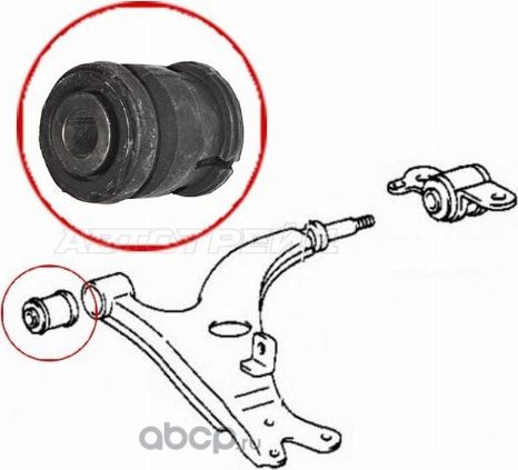 САЙЛЕНТБЛОК FR ПЕРЕДНЕГО НИЖНЕГО РЫЧАГА RAV4 94-99 (SAT). Артикул ST4865442020 