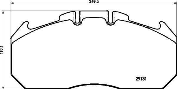 Тормозные колодки Don передние/задние для Renault Premium I 2000-2006. Артикул CVP088K