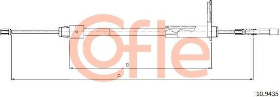 Трос ручника (тросик ручного тормоза) Cofle задний правый для Mercedes-Benz CLC-Класс 2008-2011. Артикул 10.9435