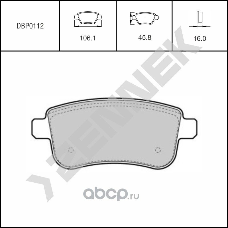 Колодки тормозные дисковые задние RENAULT CAPTUR 20->, CLIO 19 (Zennek). Артикул DBP0112