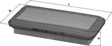 Воздушный фильтр Mahle-Knecht. Артикул LX 863