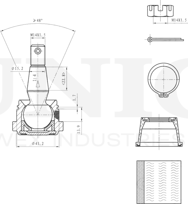 Опора шаровая (Unio). Артикул SSP-20013