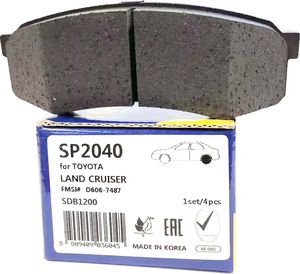 Тормозные колодки Sangsin Hi-Q задние для Toyota Land Cruiser 80 1990-1997. Артикул SP2040