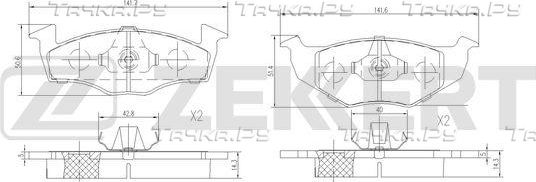 Тормозные колодки Zekkert передние для SEAT Toledo I 1995-1999. Артикул BS-1571