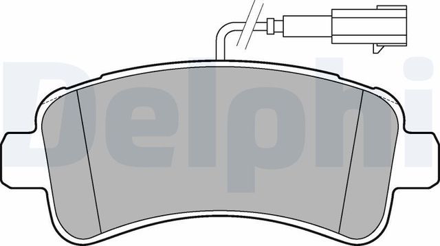 Тормозные колодки Delphi (Low-Metallic) передние/задние для Fiat Ducato III 2009-2026. Артикул LP3185