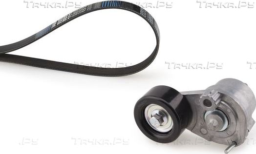 Приводной ремень поликлиновой с роликами (комплект) Gates Micro-V® Kit для Opel Zafira A 2003-2005. Артикул K025PK1453