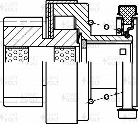 Бендикс стартера StartVOLT. Артикул VCS 1005