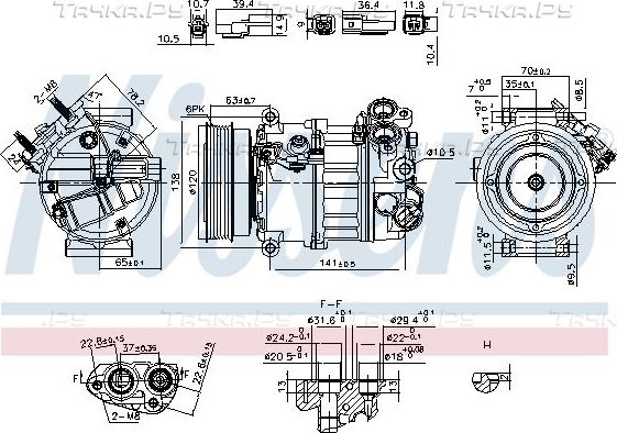 Компрессор кондиционера Nissens ** FIRST FIT ** для Volvo V70 III 2013-2016. Артикул 890593