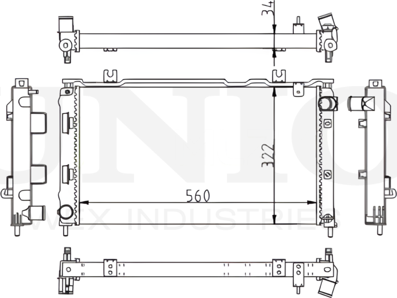 Радиатор двигателя (Unio). Артикул RAD-10130