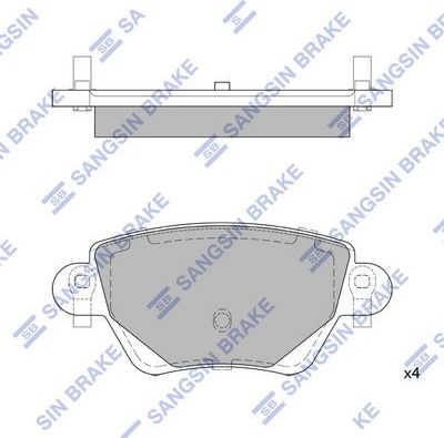 Тормозные колодки Sangsin Hi-Q. Артикул SP2031