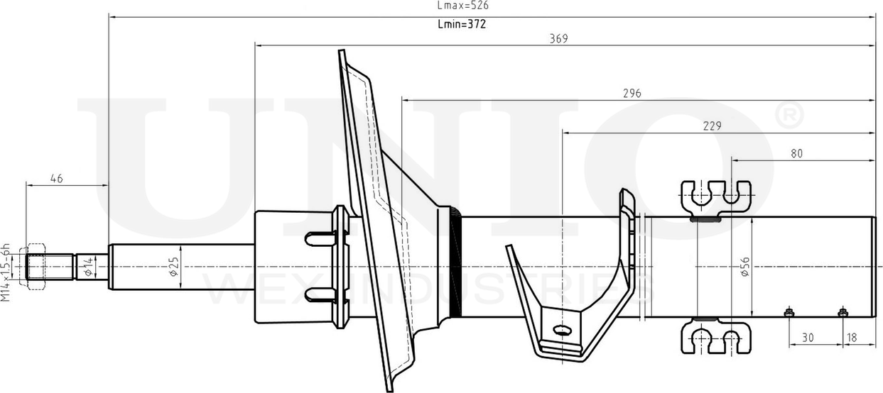 Амортизатор подвески (Unio). Артикул SAB-10225