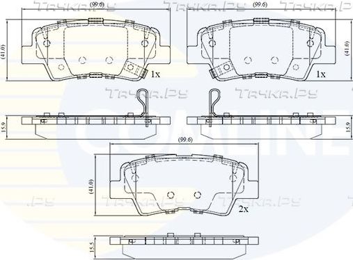 Тормозные колодки Comline Comline задние для Hyundai Tucson III 2015-2026. Артикул CBP32694