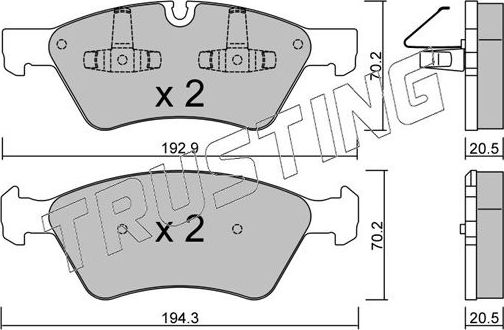 Тормозные колодки Trusting. Артикул 686.0