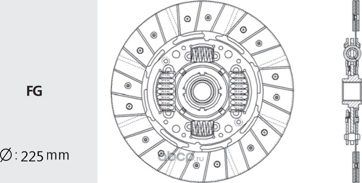 Диск сцепления SSANGYONG Musso (93-) (662N) VALEO PHC. Артикул SY09