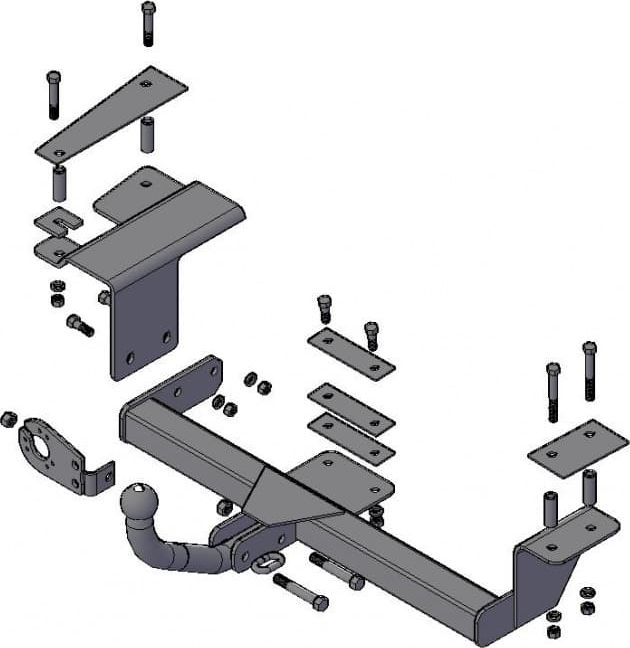 Фаркоп Трейлер для ВАЗ Lada Priora I рестайлинг 2013-2018 хэтчбек. Артикул 2172.01.C