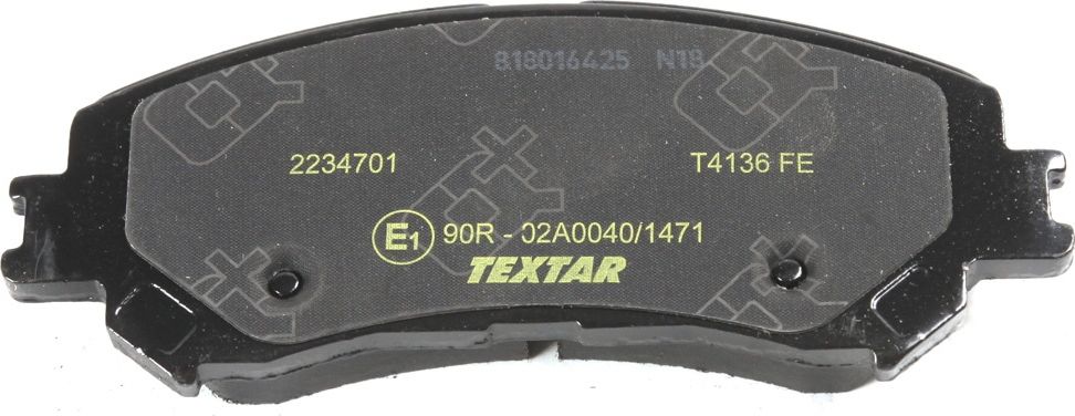 Тормозные колодки Textar Q+ передние для Renault Megane IV 2015-2026. Артикул 2234701