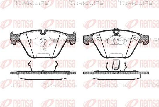Тормозные колодки Remsa передние для BMW 5 VI (F10/F11/F07) 2009-2012. Артикул 0857.00