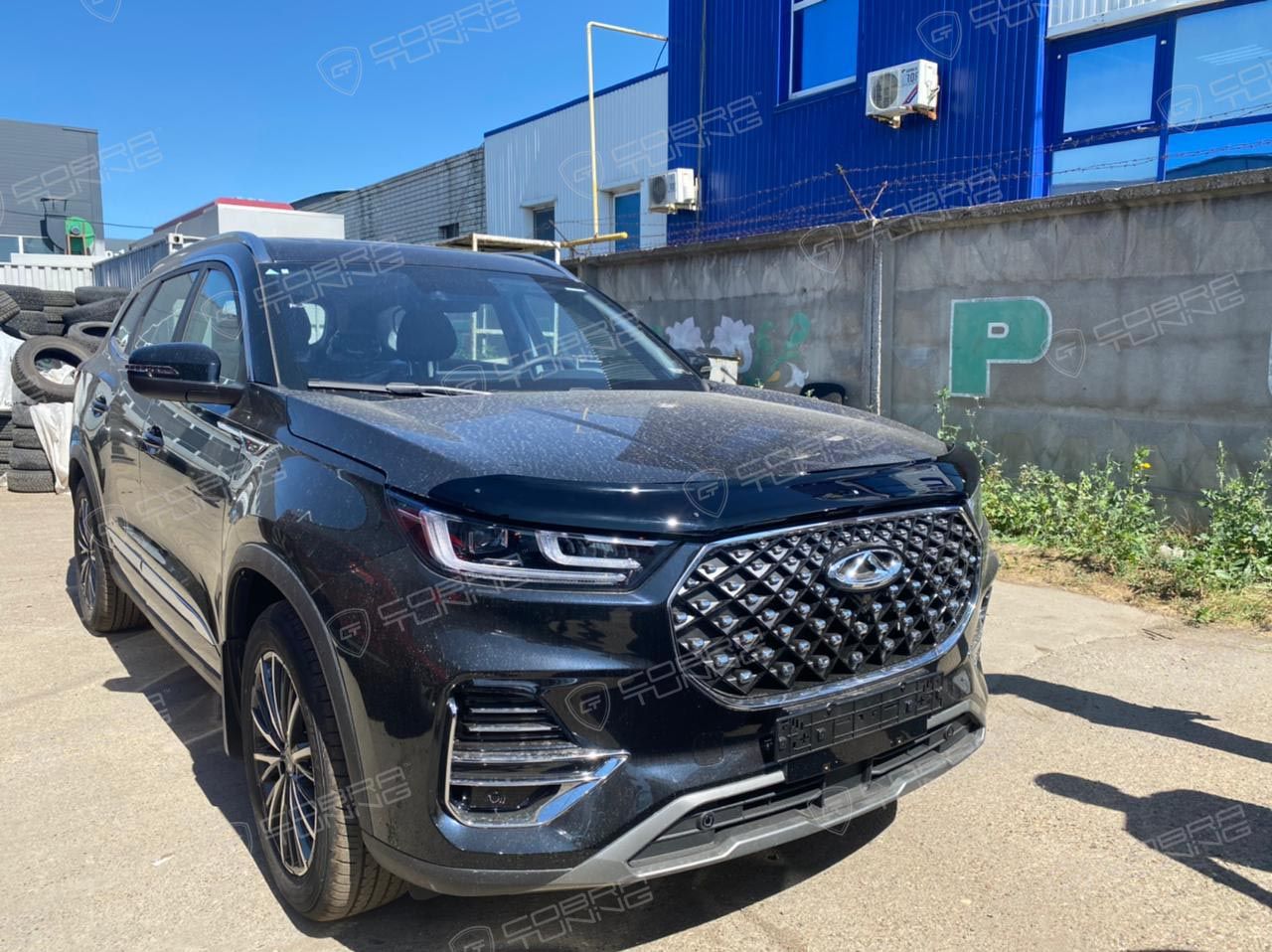 Дефлектор Cobra Tuning для капота Chery Tiggo 8 PRO 2021-2026. Артикул DK065