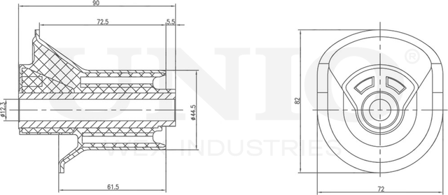 Сайлентблок балки (Unio). Артикул RMP-20003