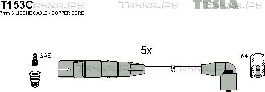 Высоковольтные провода (провода зажигания) (комплект) Tesla. Артикул T153C
