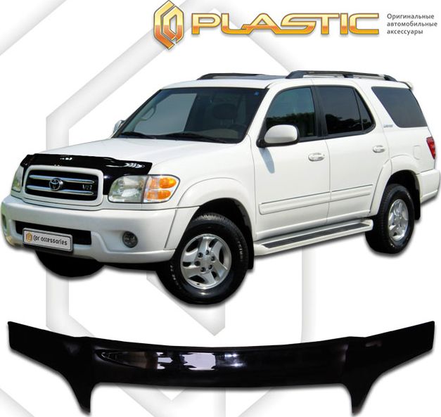 Дефлекторы СА Пластик для капота (Classic черный) Toyota Sequoia  2001-2004. Артикул 2010060105124