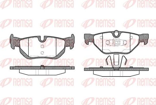 Тормозные колодки Remsa задние для BMW 1 I (E82/E88) 2007-2013. Артикул 1145.00