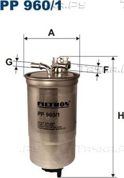 Топливный фильтр Filtron. Артикул PP 960/1