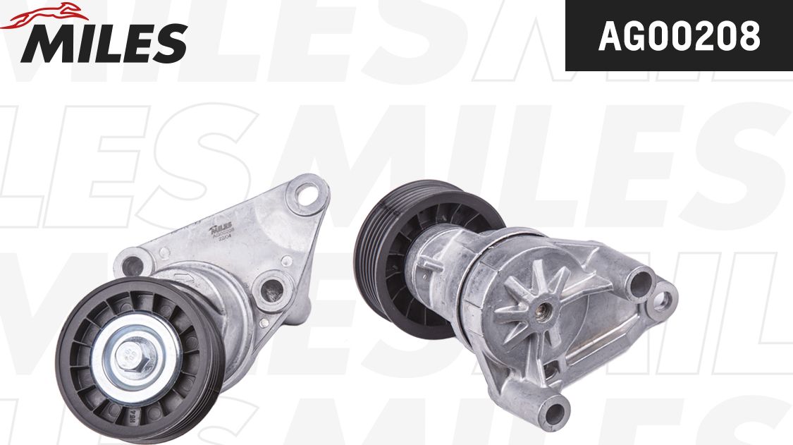 Натяжной ролик (натяжитель) приводного поликлинового ремня Miles. Артикул AG00208