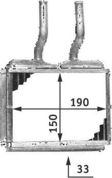 Радиатор отопителя (печки) Mahle Behr. Артикул AH 139 000S