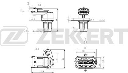 Датчик положения коленвала Zekkert. Артикул SE-4100
